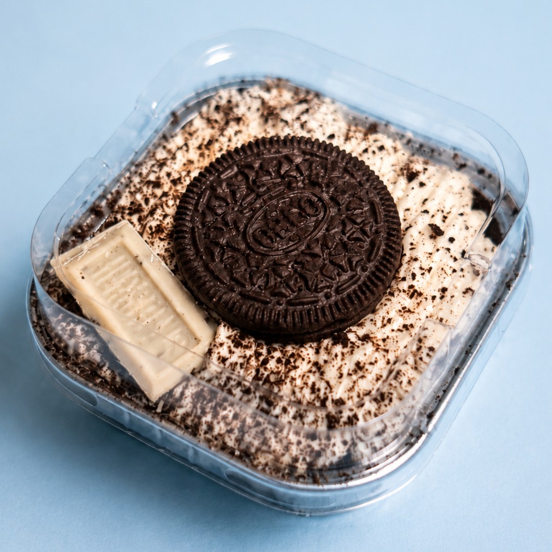 White chocolate and Oreo tres leches dessert